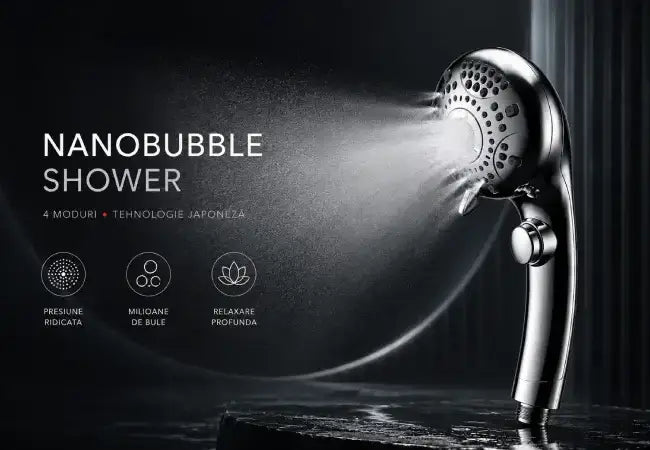 Cap de duș NanoBubble cu jet fin